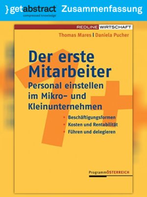 cover image of Der erste Mitarbeiter (Zusammenfassung)